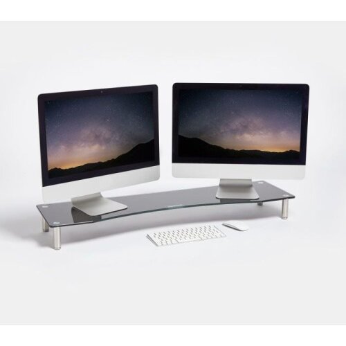 Vonhaus steklen podstavek za monitor XL črn Cene