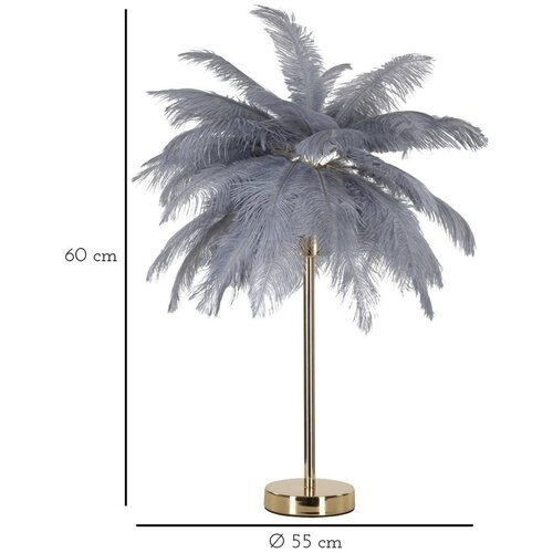 Mauro Ferretti Siva/u zlatnoj boji stolna lampa (visina 55 cm) Palm &amp;ndash; Slike