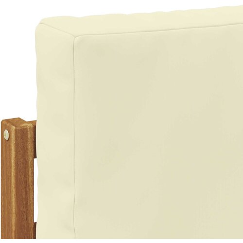  Set vanjskih sofa s jastukom 3 pcs Prirodna i krem Slike