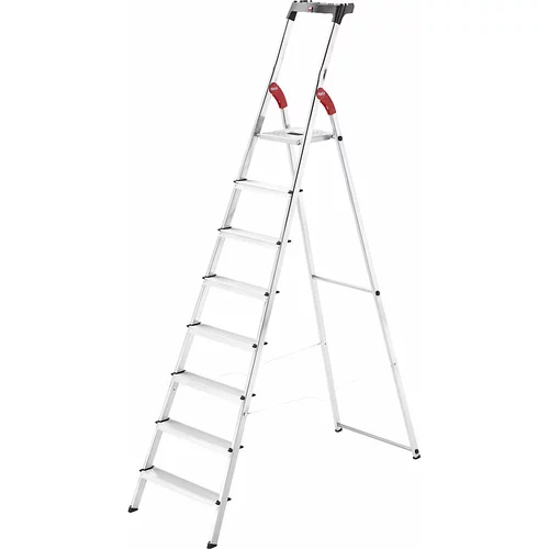 Hailo Aluminijasta dvokraka lestev s stopnicami StandardLine L60, nosilnost 150 kg, 8 stopnic
