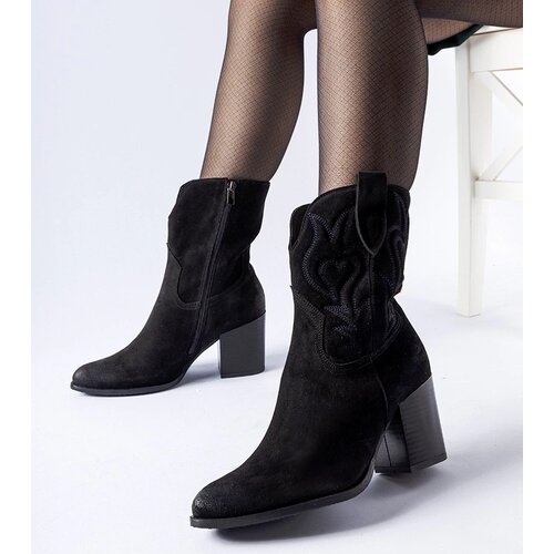 D/CEO Black cowboy boots Aurore Slike