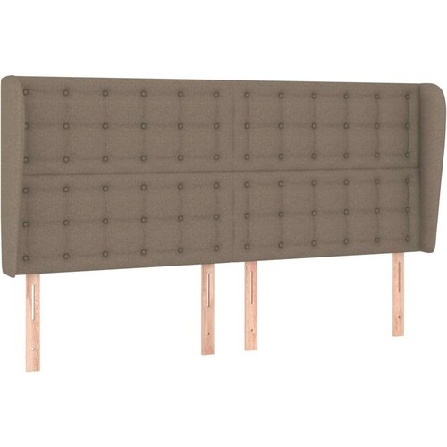 Uzglavlje s u&amp;scaron;ima smeđesivo 203x23x118/128 cm od tkanine Slike