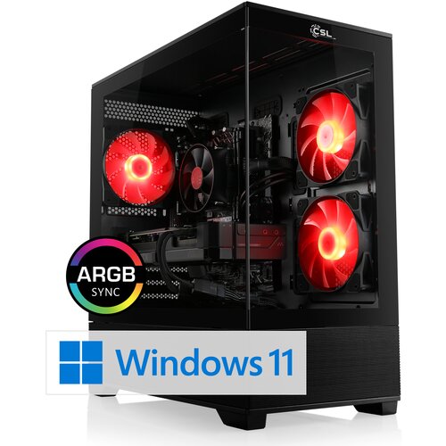 CSL Computer CSL Gaming PC M11830H, AMD Ryzen 7 8700F, (8x 4100 MHz), GeForce RTX 5070, 32 GB DDR5-RAM, SSD 1 TB, Windows 11 Home, (5000089868) Cene