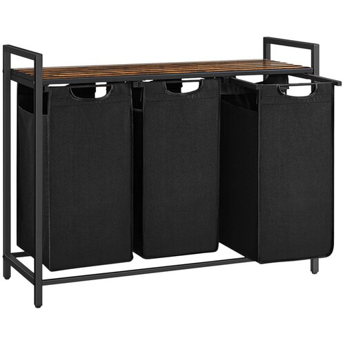 Vitapur koš za perilo Vasagle Ila Trio – 3 x 38 L, črn, univ Cene