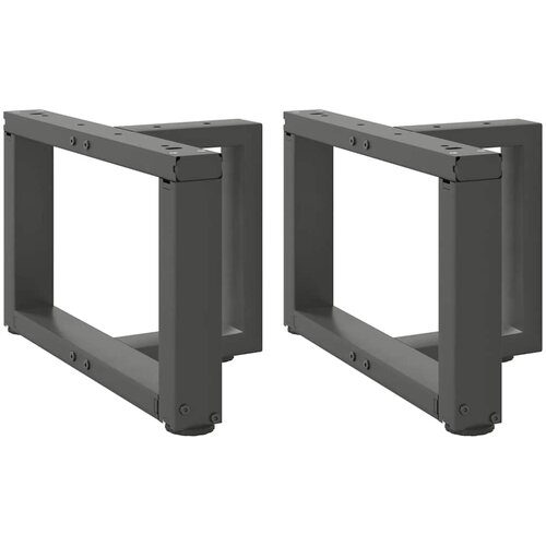 Furnova Noge kavne mizice T-oblika 2 kosa antracit 50x25x(30-31) cm, (21915163) Cene