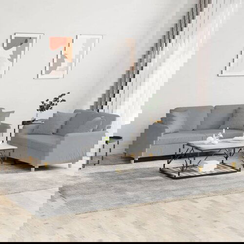 vidaXL 2-dijelni set sofa s jastucima svjetlosivi od tkanine Cijene