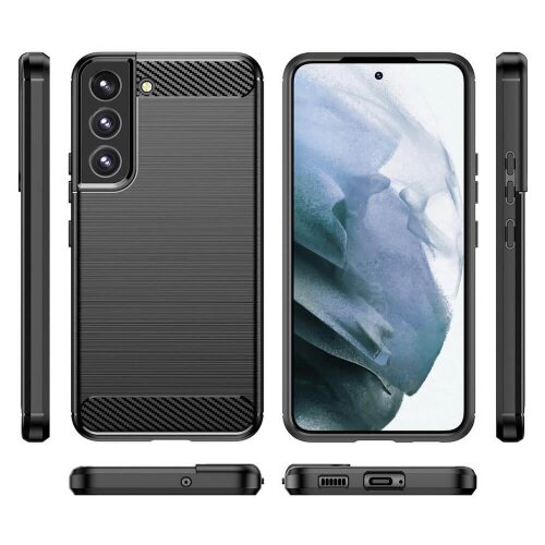  Silikonski ovitek za Samsung Galaxy S23 Plus 5G - mat carbon črn Slike