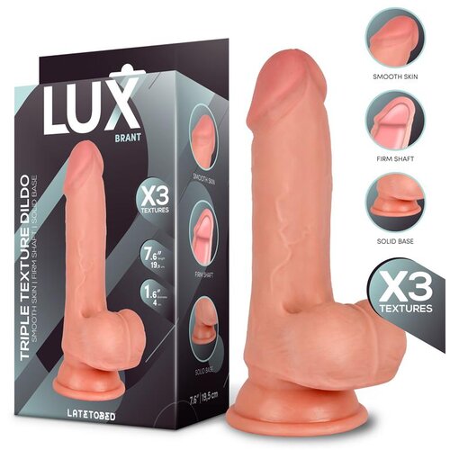 Lux Dildo Brant Triple Density With Balls 19,5 Cm Cene