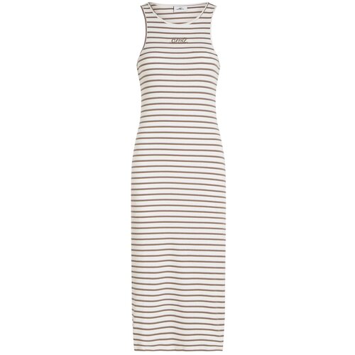 O&amp;#039;neill Jess Midi Rib Dress white yarn dye stripe Slike