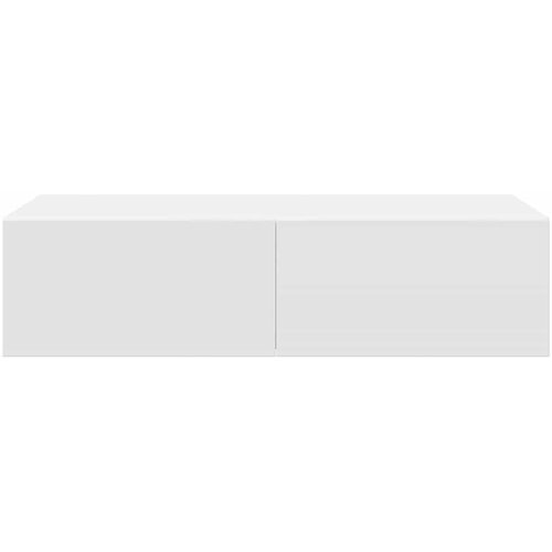  Zidna polica s ladicama bijela 60x26,5x15 cm izrađeno drvo Slike
