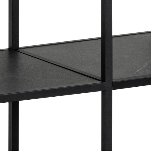 Actona Črn regal v kamnitem dekorju 120x83 cm Strington &amp;ndash; Slike