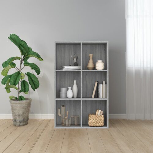 The Living Store Knjižna omara/komoda siva sonoma 66x30x98 cm inženirski les - Knjižna Omara, (21437100) Cene
