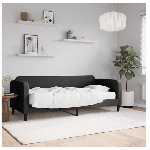 vidaXL Dnevni krevet s madracem crni 80 x 200 cm od tkanine Cene