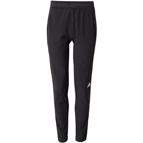 Adidas Sportske hlače 'D4T Workout' crna / bijela