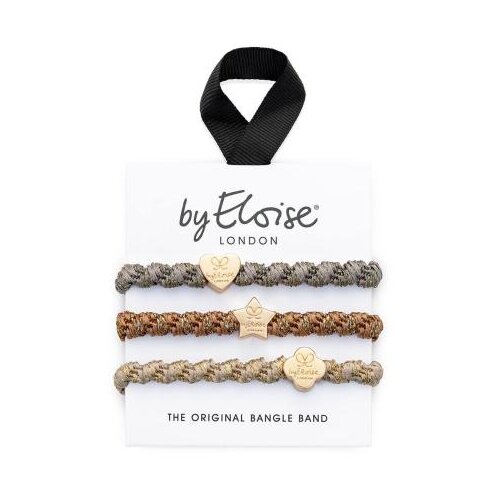 By Eloise London Bangle Set Golden Dusk komplet elastik za lase Slike