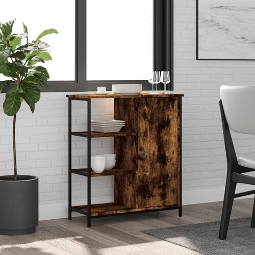  Komoda boja dimljenog hrasta 70 x 30 x 80 cm konstruirano drvo Cene