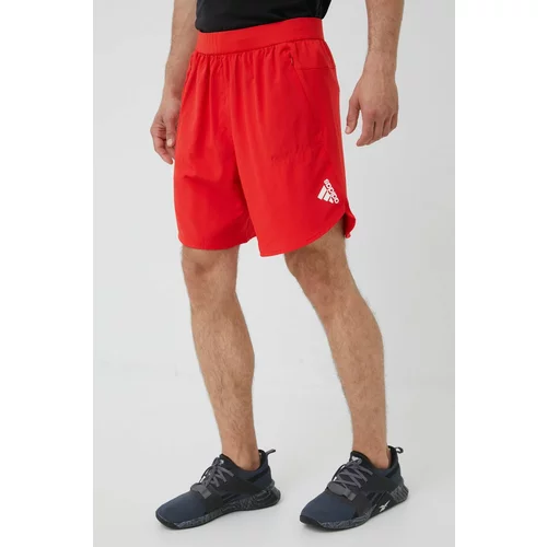 Adidas Kratke hlače za vadbo Designed For Training moške, rdeča barva