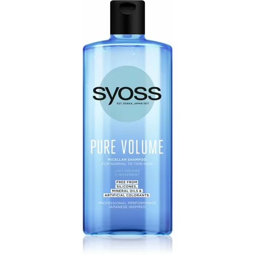Syoss pure volume šampon za oslabljenu kosu 440 ml za žene