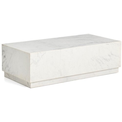 Kave Home Bijeli mramorni stolić za kavu 50x100 cm Sorein &amp;ndash; Slike