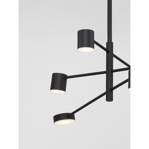 Nova Luce Črna aluminijasta LED zatemnitvena viseča svetilka s senčilom iz akrilnega stekla &amp;oslash; 100 cm Nordik &amp;ndash; Slike