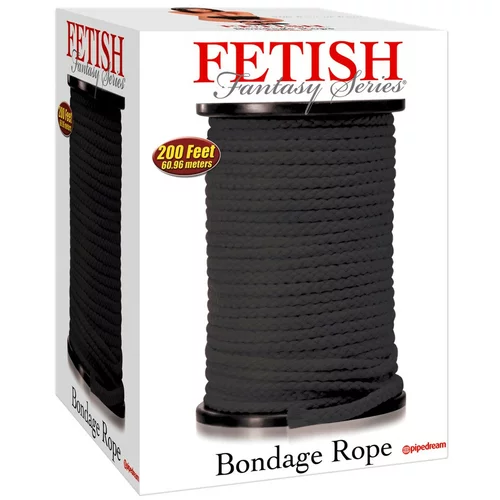 Pipedream Fetish Bondage uže - 60m (crno)