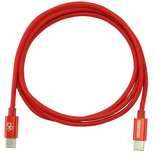 BAUHAUS USB kabel za punjenje (Crvene boje, 1 m, 2 USB-C utora)