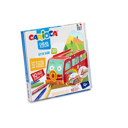 Carioca flomaster set create and color 3d otto van 1/10 42987 ( A918 ) Cene