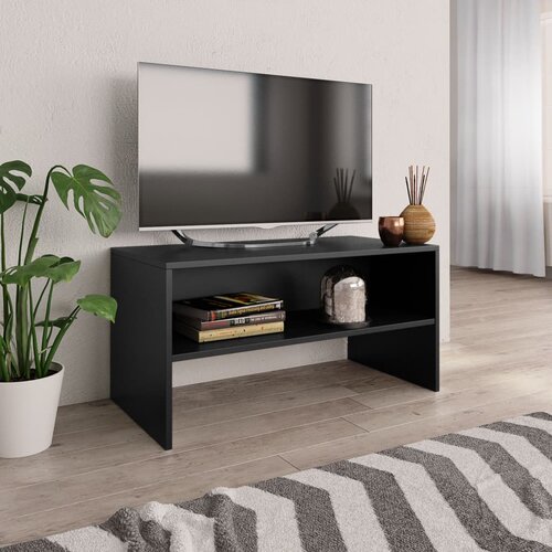 TV ormarić od iverice crni 80 x 40 x 40 cm Slike