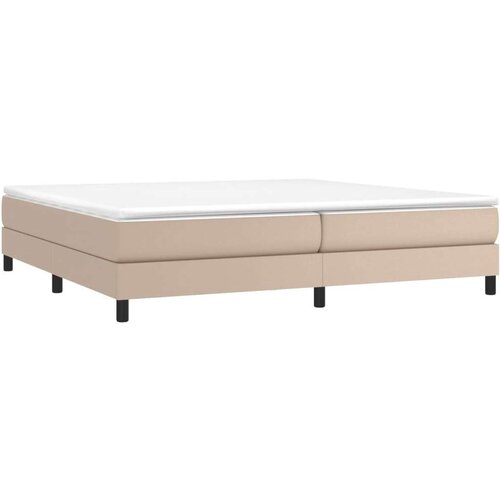  Box spring s madracem cappuccino 200x200cm umjetna koža Slike