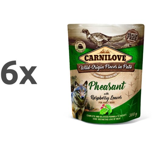 Carnilove dog adult - fazan & listi maline, vrečka 300g 6 x 300 g Cene