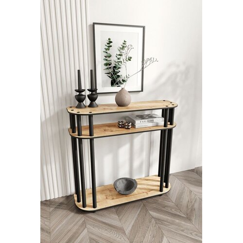 Hanah home Komoda s ladicama Cruise, 90x30x84 cm, boja hrasta Slike