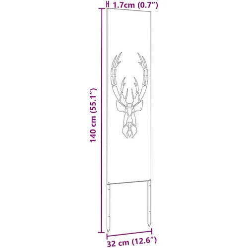 VidaXL Dekorativna ploča za vrt Rđa 32 x 140 cm Slike