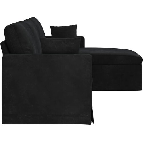 SOFA Crna 228 x 134 x 80 cm Bar&amp;scaron;un Slike