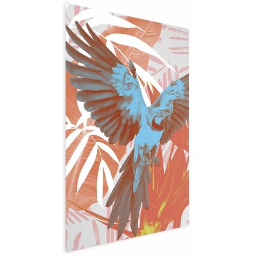  Plakat - Exotic Wings - parrot among abstract leaf patterns 21x30 Bez okvira s margom Cijene