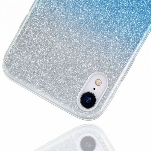 Nillkin silikonski ovitek z ble&amp;scaron;čicami bling 2v1 za samsung galaxy A32 A326 5G srebrno moder Slike