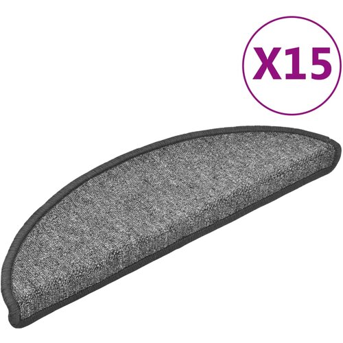 Maison Chic Preproga, Ruge za stopnice 15 kosov 56x17x3 cm temno sive, (22120846) Cene