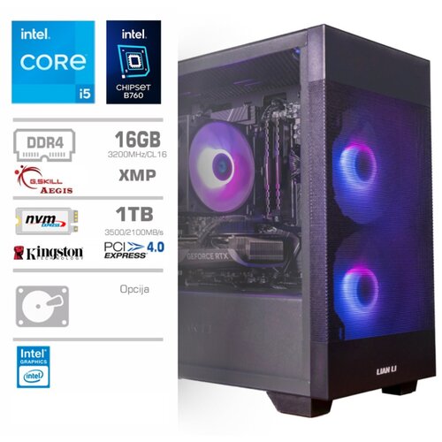 MEGA Računalnik MT S7X GAMER i5-13400/Intel 730/16GB/1TB-4.0/750W/Brez OS/črna, (20690144) Cene