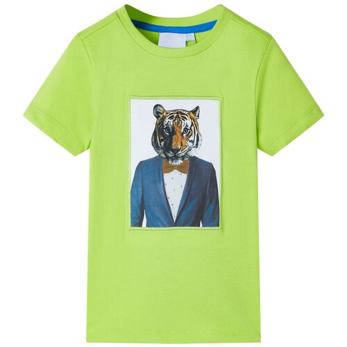VidaXL Dječja majica kratkih rukava boja limete 116 Slike