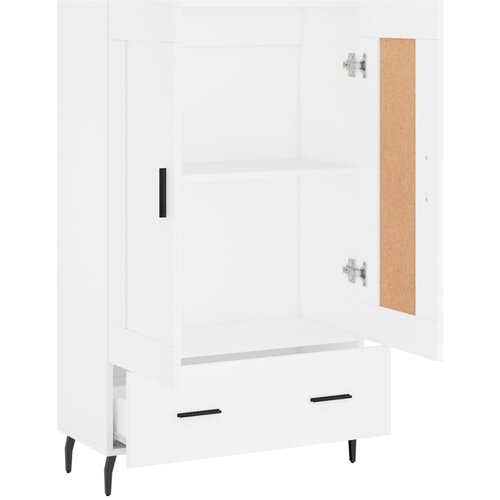  Visoka komoda bijela 69,5 x 31 x 115 cm od konstruiranog drva Slike