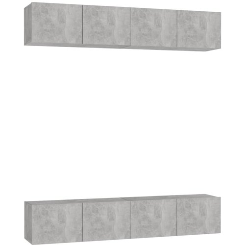  ormarići 4 kom boja betona 80 x 30 x 30 cm konstruirano drvo Slike