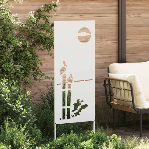  Privatnost u vrtu Bijelo 50 x 140 cm Hladno valjana čelična Slike