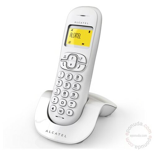 Alcatel C250 White bežični telefon Slike