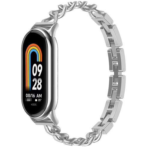 INF Združljiv s Xiaomi Mi Band 8/9/10 - Eleganten kovinski pašček za zapestnico Silver, (5000073611) Cene