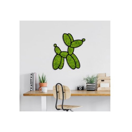 Wallxpert Zidna dekoracija Mahovina - Balon Pas, 43 x 44 cm, Zelena Slike