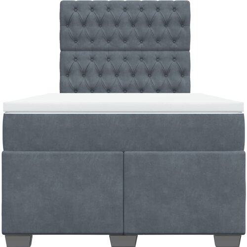 Box spring krevet s madracem tamnosivi 120 x 200 cm bar&amp;scaron;unasti Slike