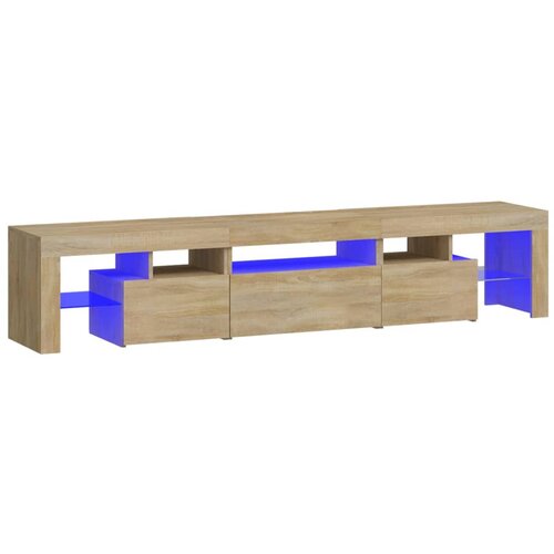 Maison Chic TV omarica - TV stojalo - Televizijska omarica z LED lučkami sonoma hrast 200x36,5x40 cm, (21700878) Cene