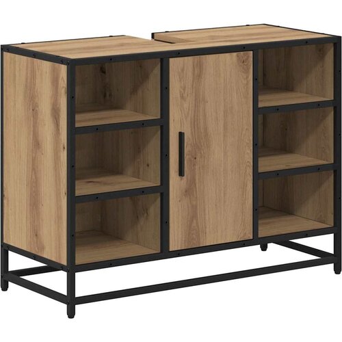  Set namje&amp;scaron;taja za kupaonicu 4 kom. Umjetnički hrast Smeđa 80 x 33 x 60 cm Slike