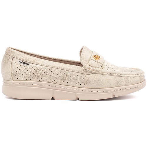 GOODIN Gold openwork loafers with a gold element Cijene