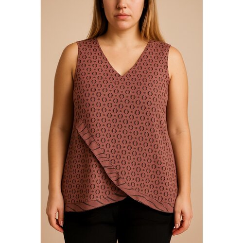 Fenzy Plus Size Bluza Brez Rokavov, Vijola Cene