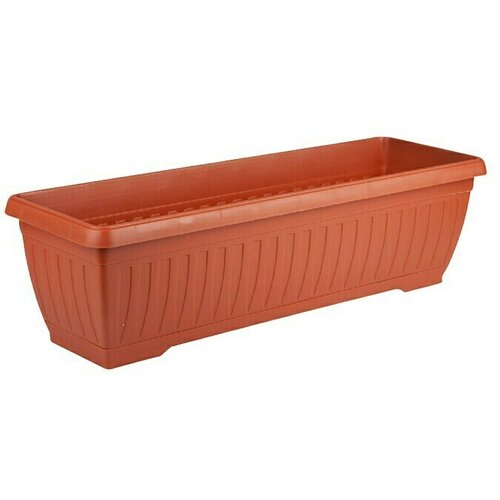 Plastična žardinjera Jadran (Vanjska dimenzija (D x &amp;Scaron; x V): 60 x 20 x 17 cm, Plastika, Terakota) Slike